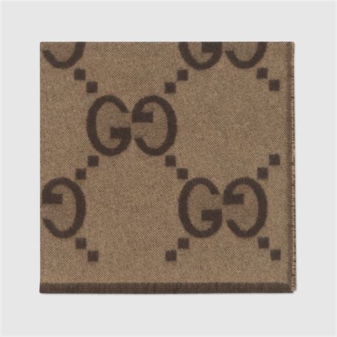 gucci baby deken beige|Baby GG cashmere blanket in beige and dark brown .